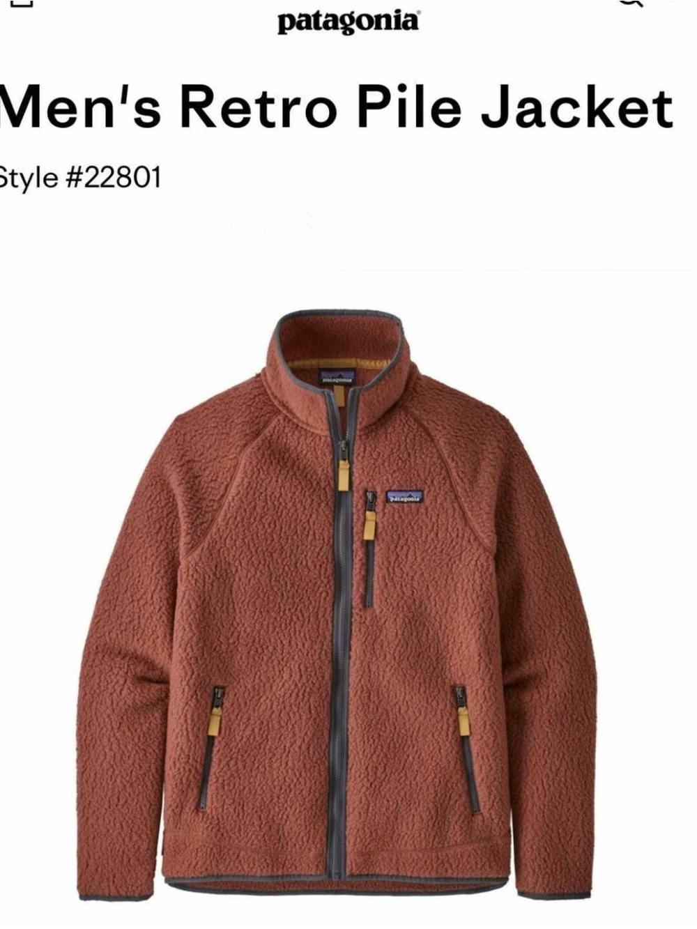 Patagonia Men's Retro Pile Jacket - Rust